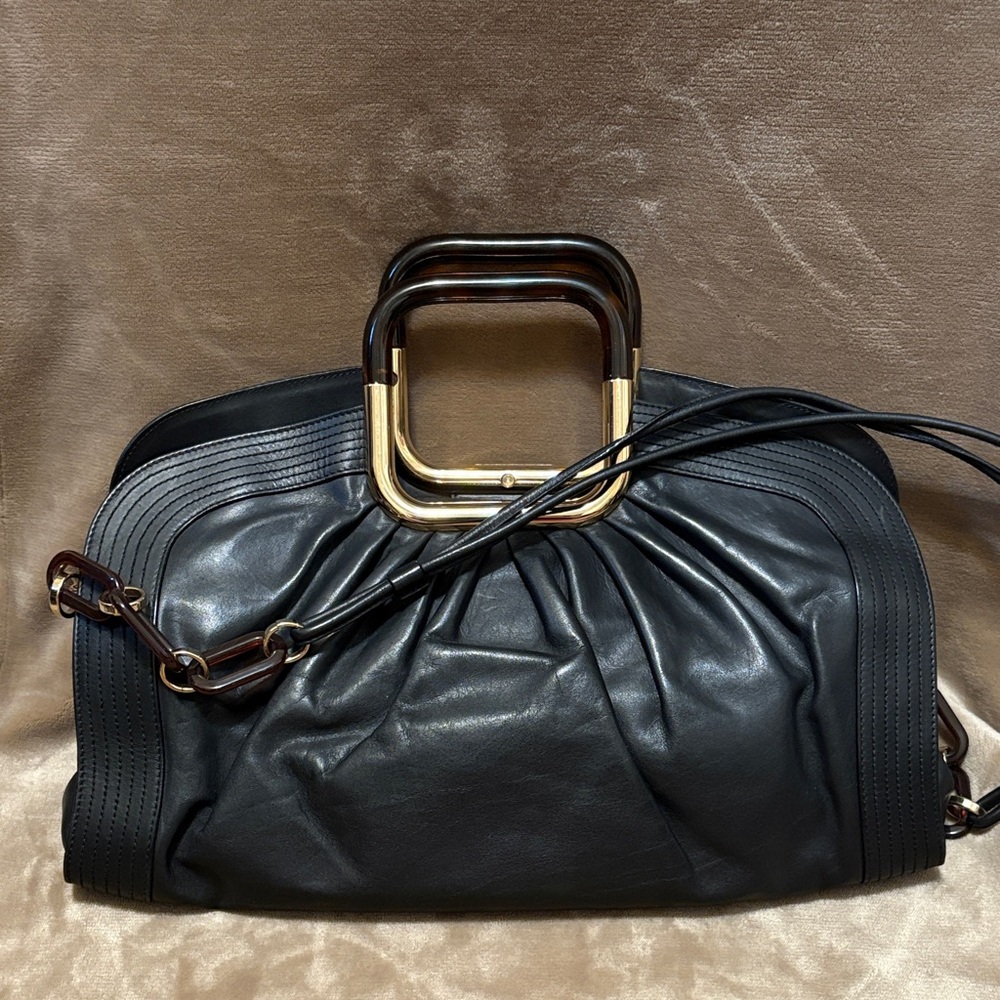 Bally Vintage Black Leather Bag EUC